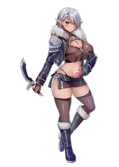 銀髪のエルフ戦士