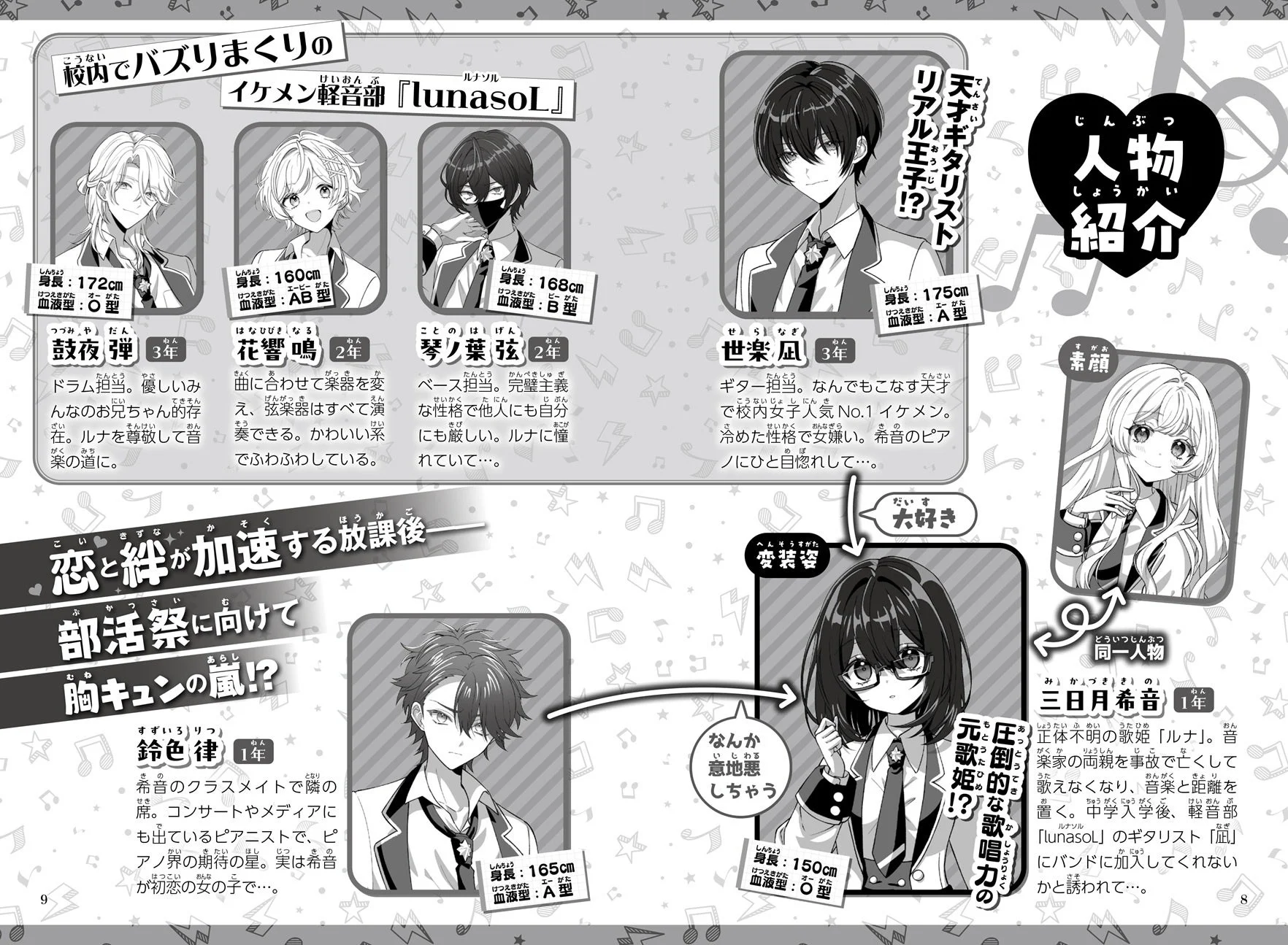 『バンド男子とウタヒメ』登場人物紹介